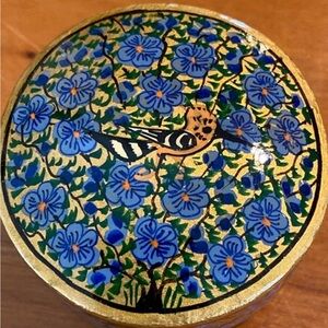 Kashmiri paper mache lacquer box, handmade in India